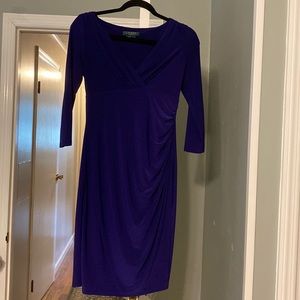 Ralph Lauren purple dress with 3/4 sleeve